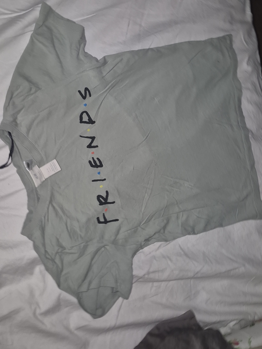 H&M Sage Green FRIENDS Logo Tee
